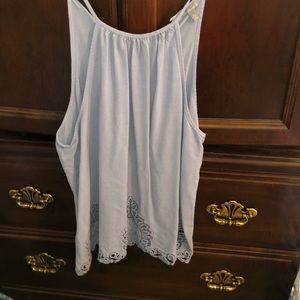 Tank top with lace detail